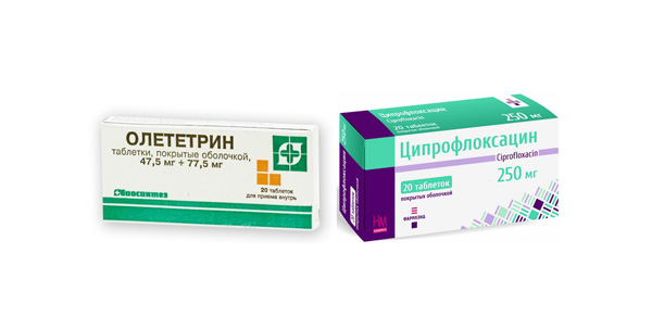 Ципрофлоксацин, Олететрин